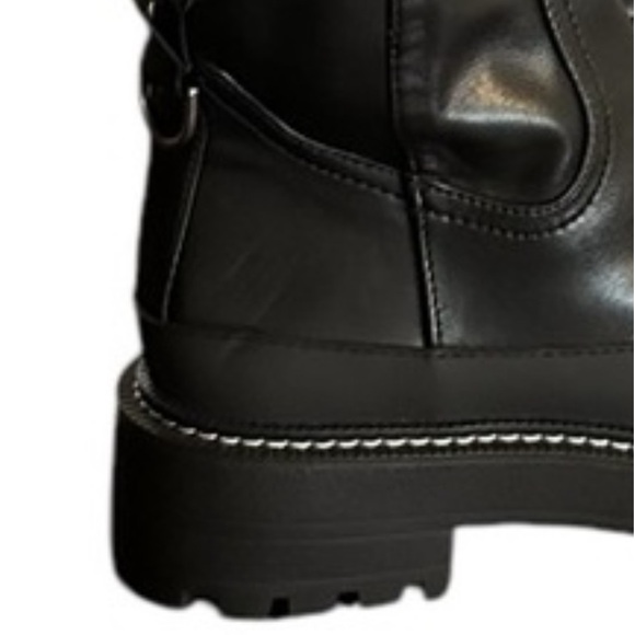 Sam Edelman Boots Lerue Lug Sole Faux Leather High Shaft Over Knee Boot size 8 - Picture 12 of 12